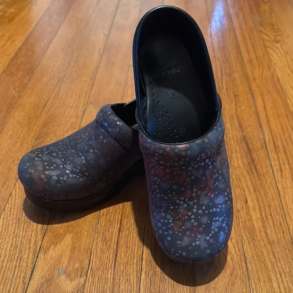 Dansko Patterned Clogs - Picture 1 of 8